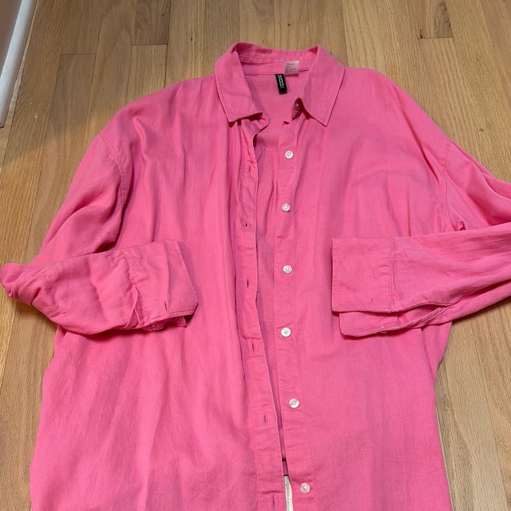 Pink Button-Up Shirt